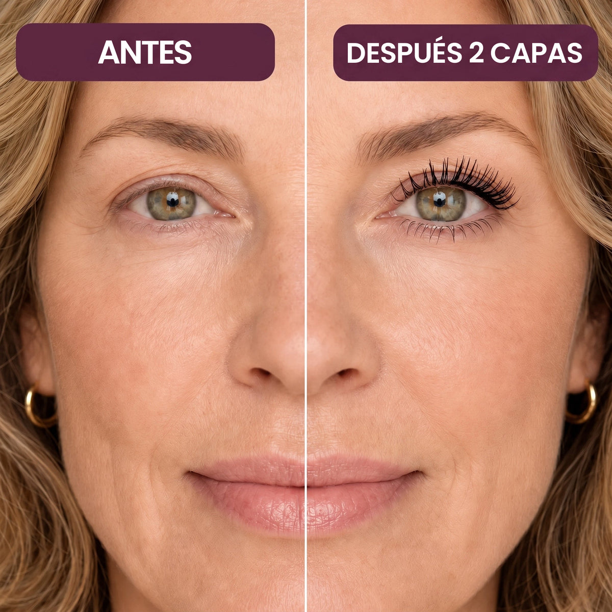 Antes / después de 2 capas de Máscara Tubing Solvéa