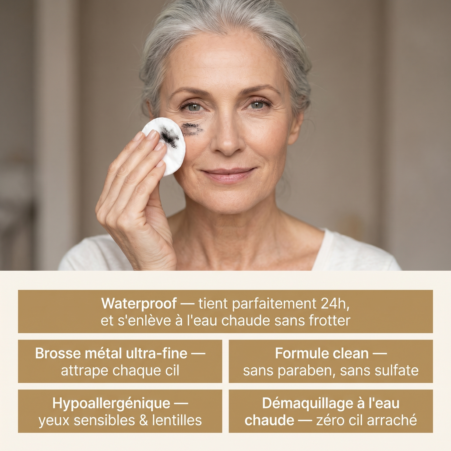 Lunora Lab — Le Mascara Métal conçu pour les cils matures