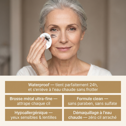 Lunora Lab — Le Mascara Métal conçu pour les cils matures