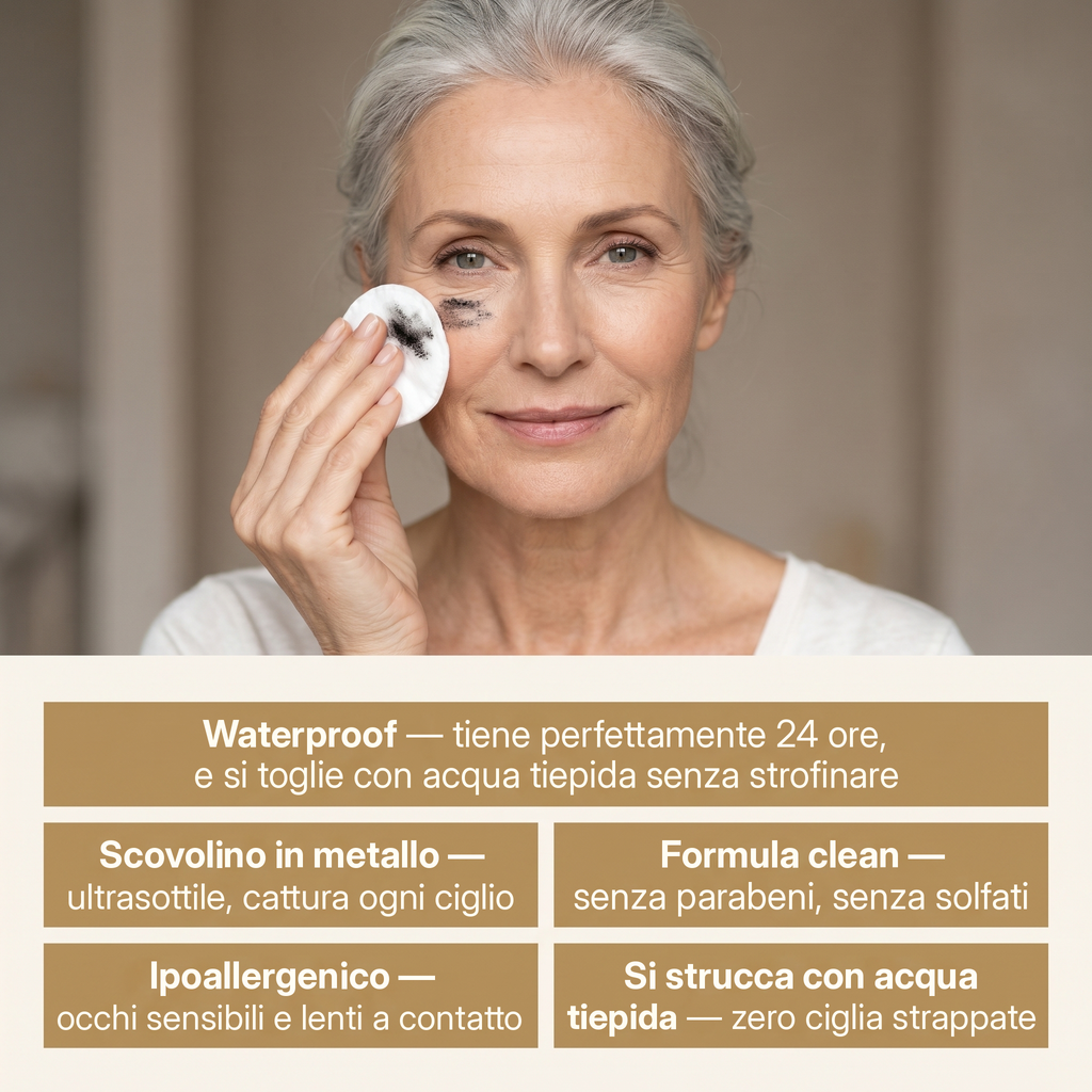 Solvéa — Il Mascara con Scovolino in Metallo pensato per le ciglia mature