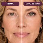 Prima e dopo 2 strati di Mascara Tubing Solvéa